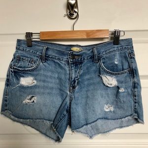 Old Navy Distressed Light Wash Denim Shorts 6
